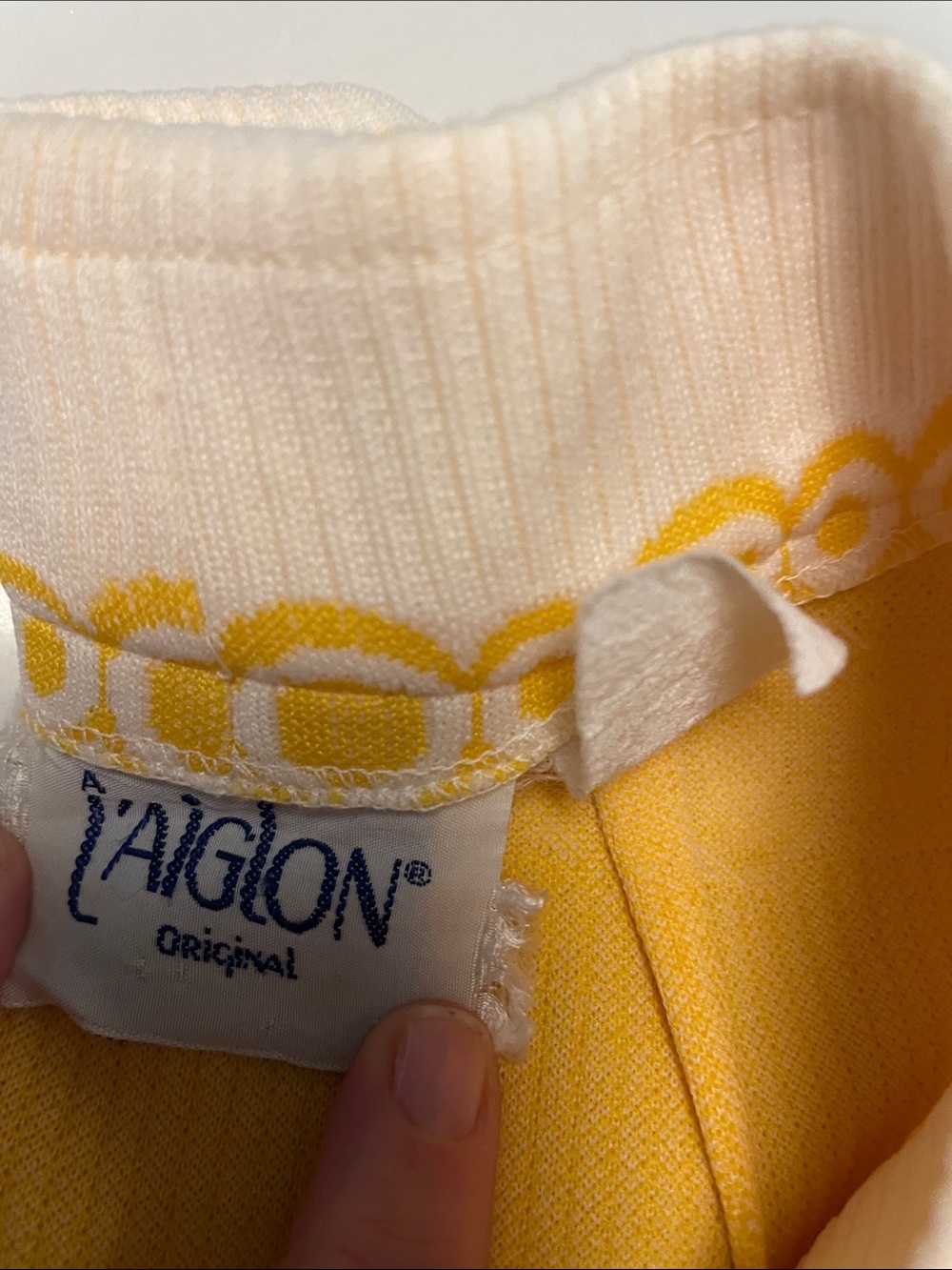 60’s Vintage L’Aiglon mod yellow and white dress and jacket L - Picture 15 of 16
